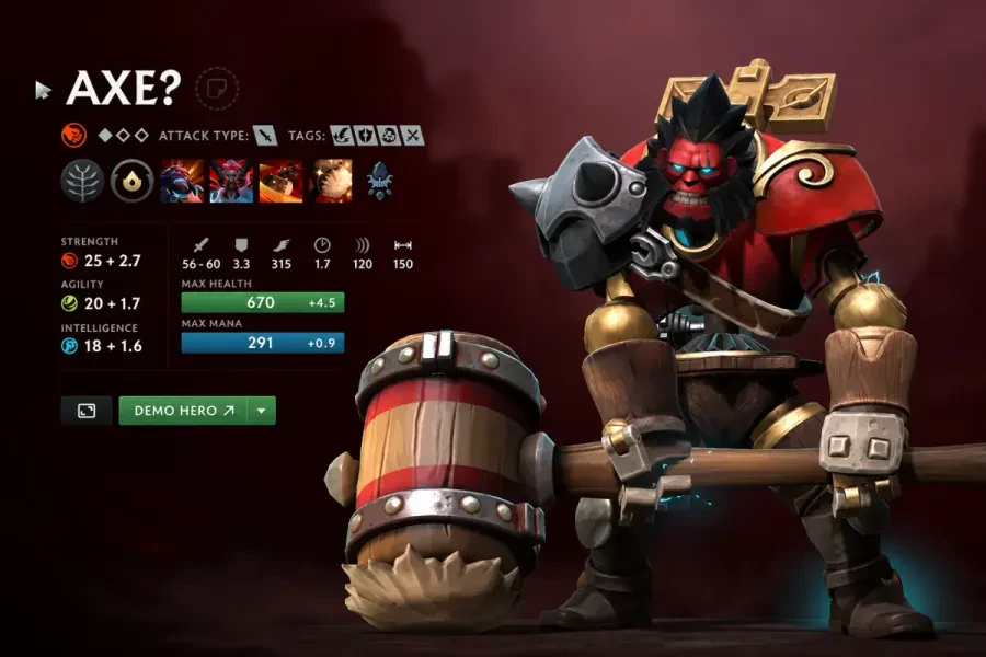 После патча 7.41d Axe временно пропал из Dota 2 и вернулся в механическом облике