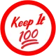 Логотип Keep It 100